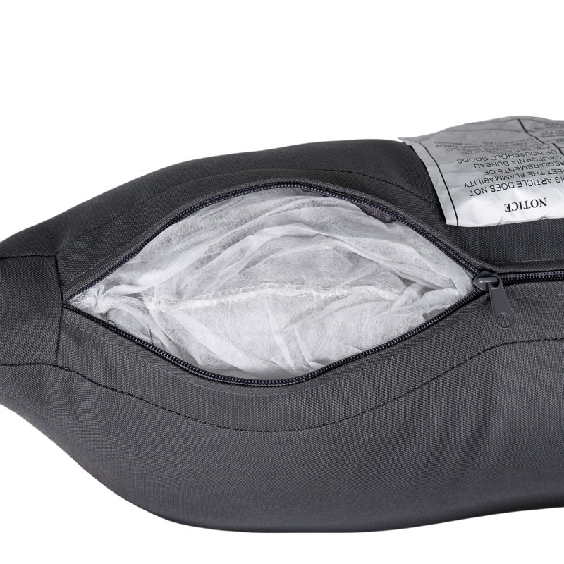 Chaise longue de patio en bois d'acacia avec coussins amovibles Adria, Gris foncé