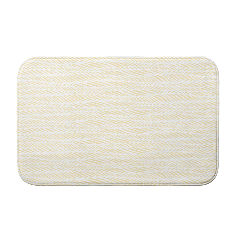 Tapis de bain Rolling Waves Doss, l 24 po x L 36 po, Jaune