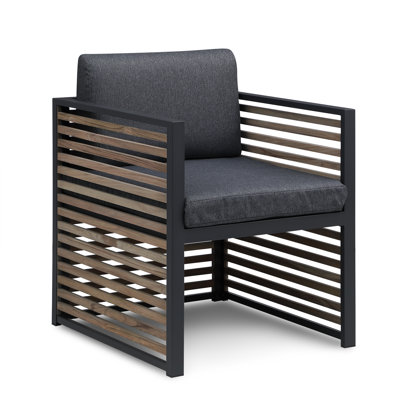Pawni Teak Patio Dining Arm Chair W/o Custom Cover by AllModern