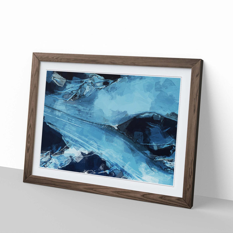 My Kind in Abstract - Picture Frame Painting Print, 36cm H x 48cm W x 2cm D, Walnut Framed