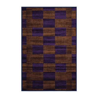 Tapis mauve lavable à la machine