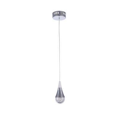 Servis Single Chrome Teardrop LED Pendant
