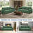 Yakina 89'' Upholstered Modern Chenille Sofa with Storage Pockets Couches and USB Charging Port-146340825