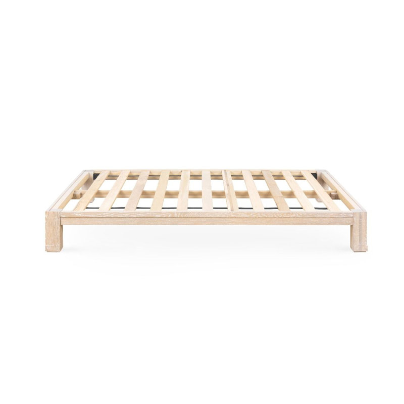 Patricia Solid Wood Bed, Queen, Sand