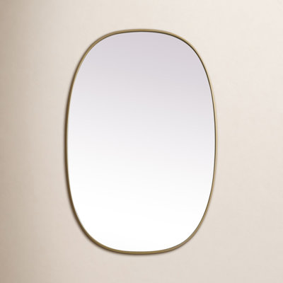 Sabine Metal Curved Oval Wall Mirror