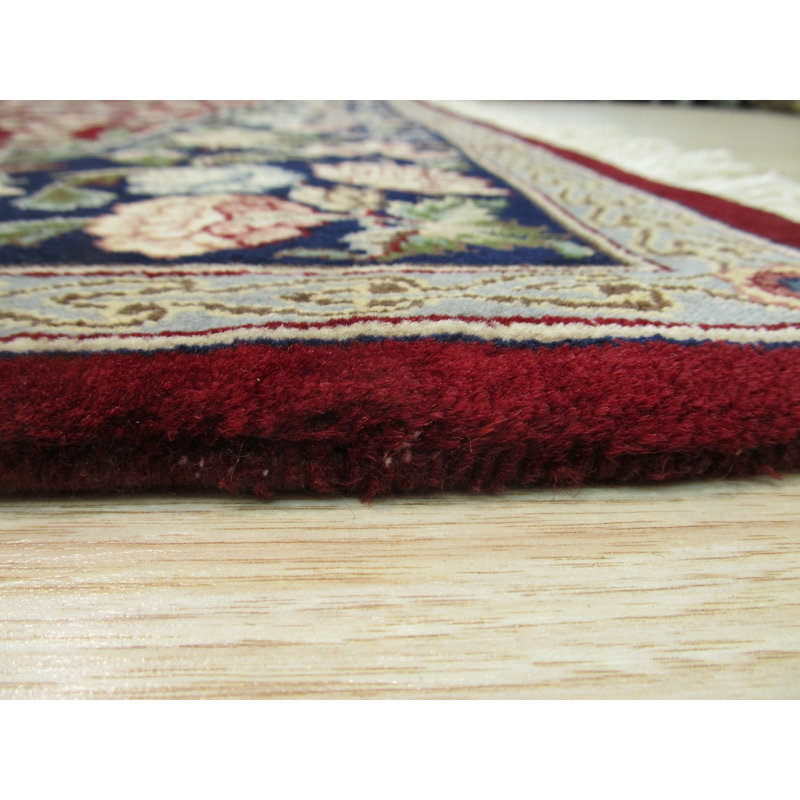 Tapis en laine noué à la main 8 x 8 po