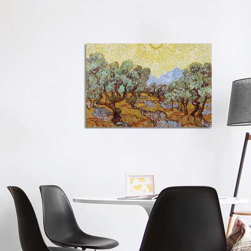 "Olive Trees, 1889" par Vincent Van Gogh, reproduction d’art, Toile tendue, Pas de tapis, H 18 po x l 26 po x P 1,5 po