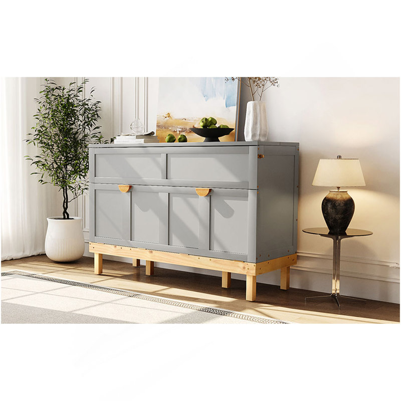 Grand lit escamotable, gris, Gris