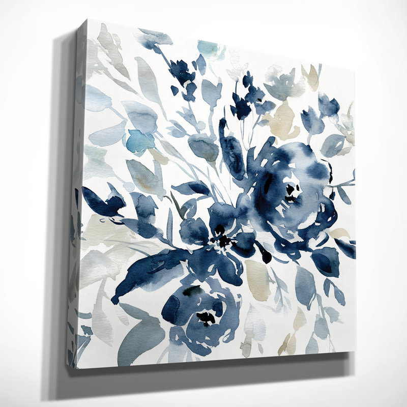 Reproduction de peinture « Indigo Garden I » Arlenis, H 40 po x l 40 po x P 1,5 po, Toile tendue, Sans cadre