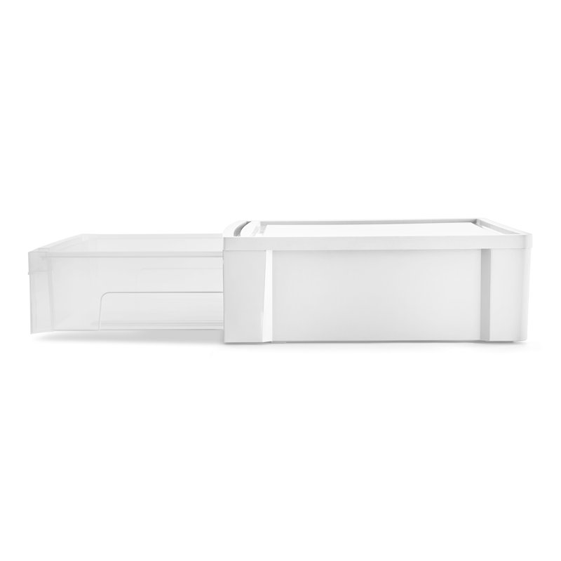 Petit tiroir de rangement empilable 15,7 po, Blanc