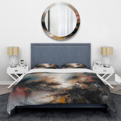 Brown Abstracted Nature II BeddingMicrofiber / Polyester Duvet Cover Set