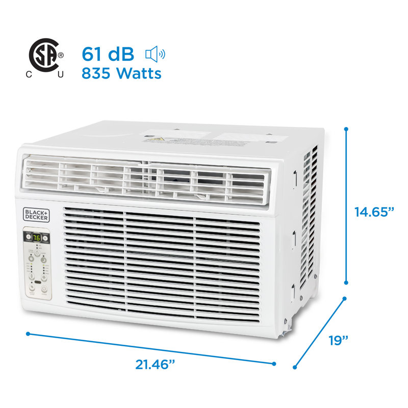 BDWT6 Series BLACK+DECKER 10,000 BTU Window Air Conditioner Unit, AC Cools Up to 450 Square Feet, Energy