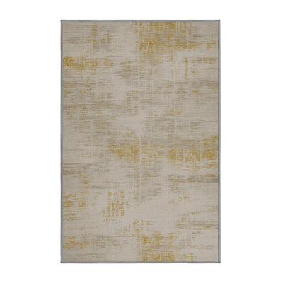 Tapis abstrait gris lavable à la machine