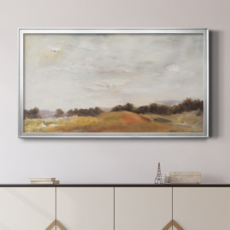 Fields of Gold - reproduction d'art sur toile encadrée, H 10,5 po x l 18,5 po x P 1,5 po, Argent