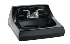 Kingston Vitreous China Rectangular Wall Mount Bathroom Sink with Overflow, Almond, 8"