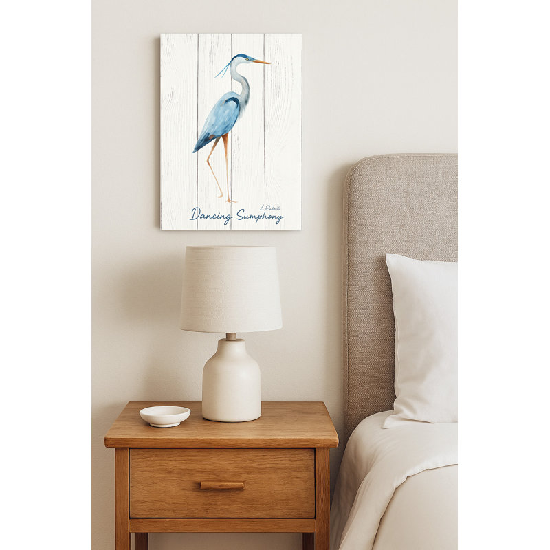 «Dancing Symphony - Blue Heron», art mural sur toile, H 24 po x l 16 po