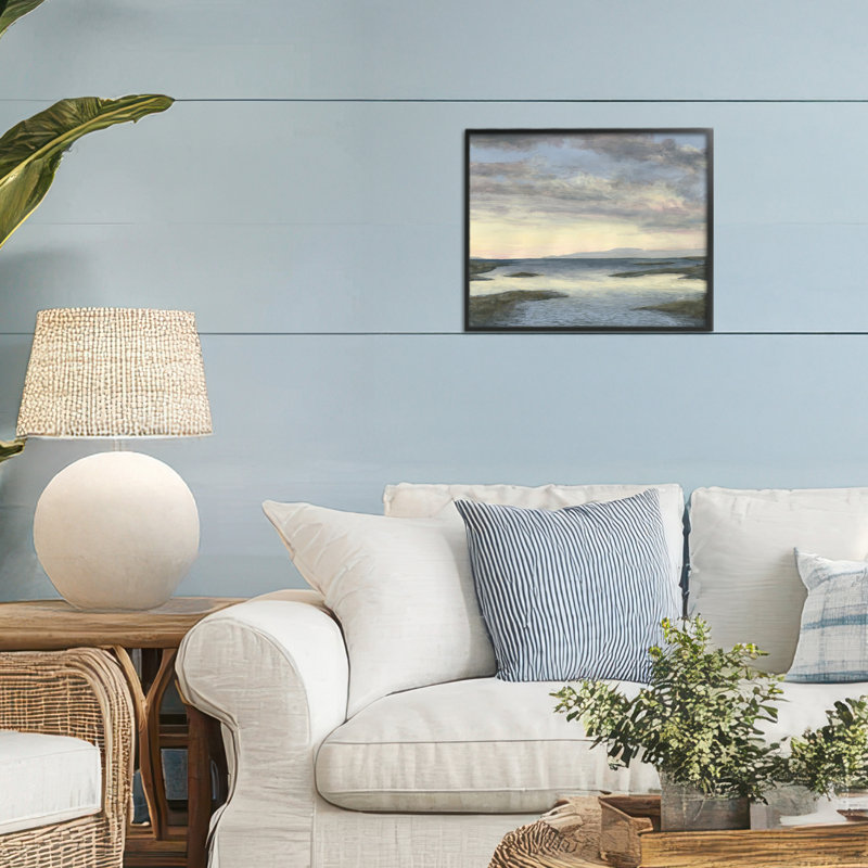 «Sea Expanse at Sunrise», estampe numérique, conception de Michael Willett, H 11 po x l 14 po, Giclée encadrée noir minuit
