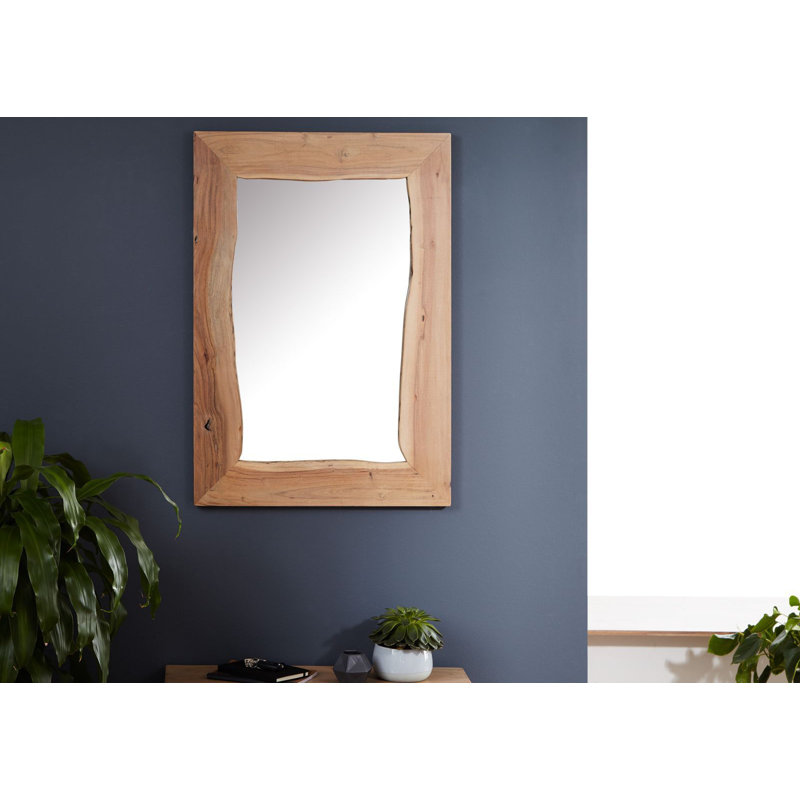Wood Wall Mirror, Ecru