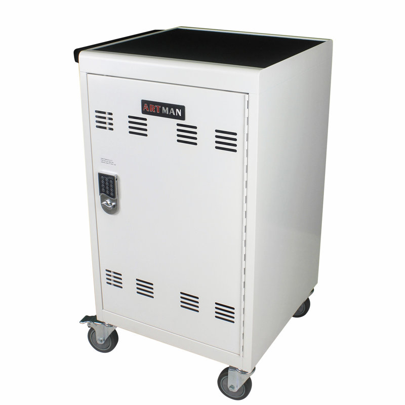 38.3'' H x 20.8'' W 1 Laptop/Tablet Storage Cart with Wheels