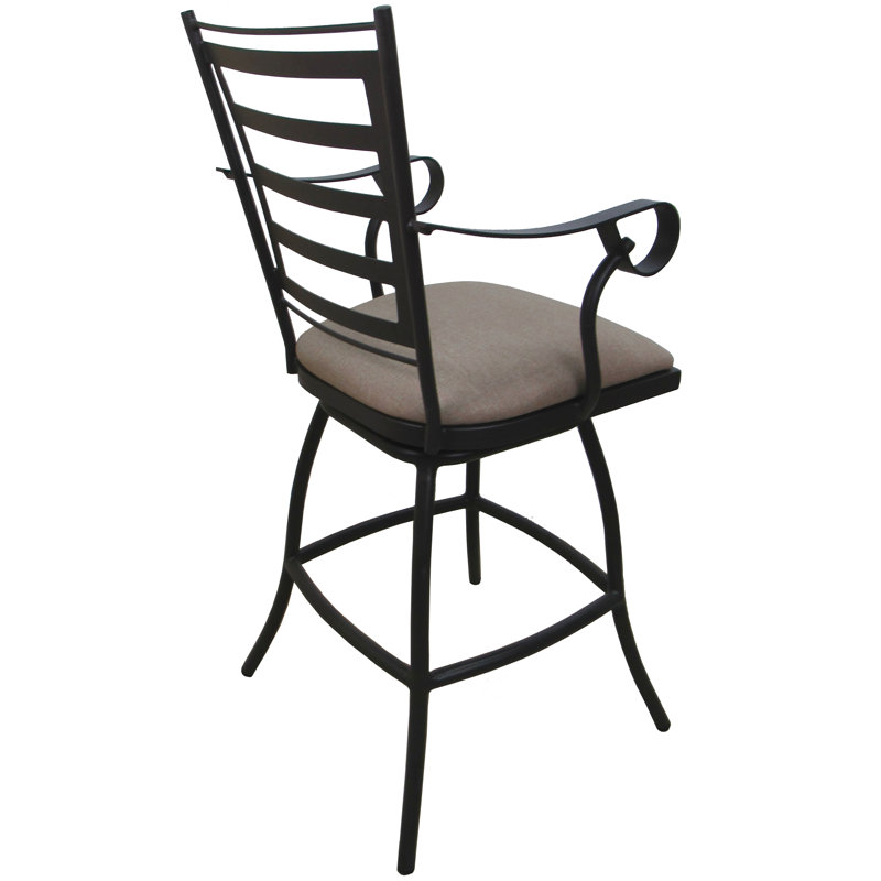 Tabouret de bar intérieur pivotant Radmen, Toile Patty, Tabouret de bar (siège d'une hauteur de 30 po)
