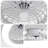 18 Inch Enclosed Ceiling Fan With Light And Remote, Flush Mount Bladeless Modern Low Profile Ceiling Fan For Bedroom Kitchen Dining Room