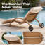 Ensemble de 2 chaises longues d'extérieur en rotin PE avec roulettes pour le jardin et la piscine-121685719