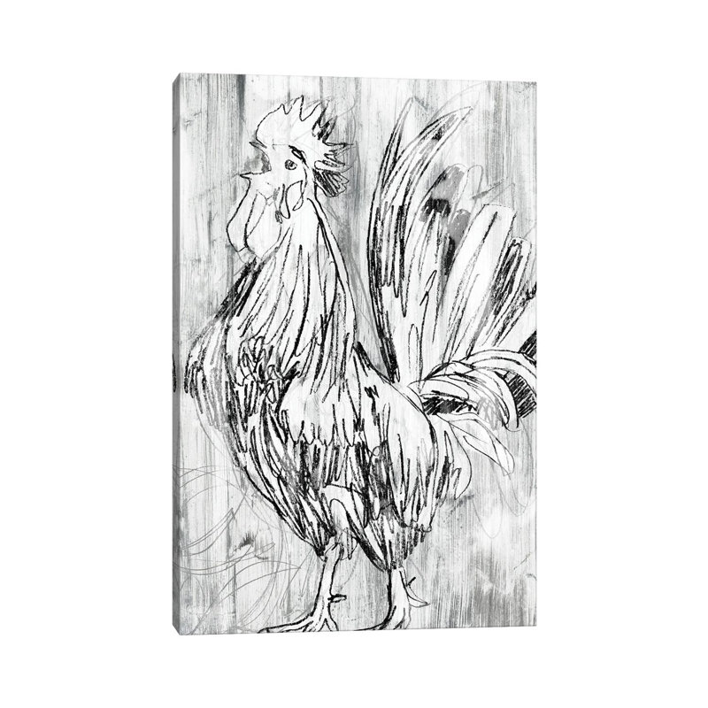 Barnwood Flock II by June Erica Vess - Wrapped Canvas Gallery-Wrapped Canvas Giclée