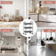  Support de rangement de cuisine à 3 niveaux avec roulettes, tablette de rangement en métal, panier de rangement en filet pour salon, salle de bain, cuisine, bureau, noir