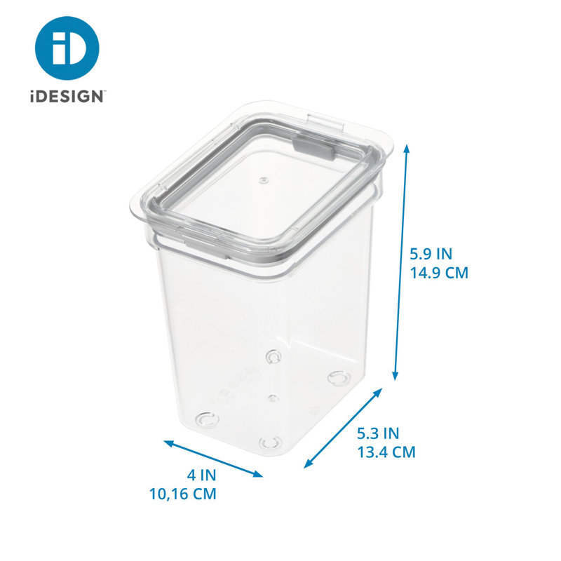 Petit bac de rangement pour produits secs iDesign, la collection iD Fresh, bac transparent
