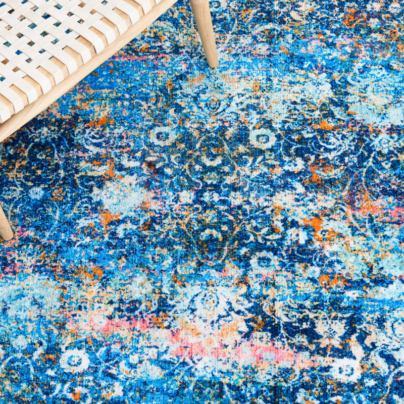 Staatsburg Performance Machine Washable Oriental Rug, Round 6'7"