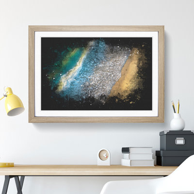 Rocker Beach in Sunderland Paint Splash - Picture Frame Graphic Art