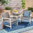 Daphne 27.79 Inches Deep Outdoor Chair - And Wood Combination Modern Patio Seating & In Black