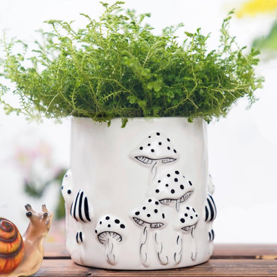 Pot à fleurs en céramique 5 po avec drainage