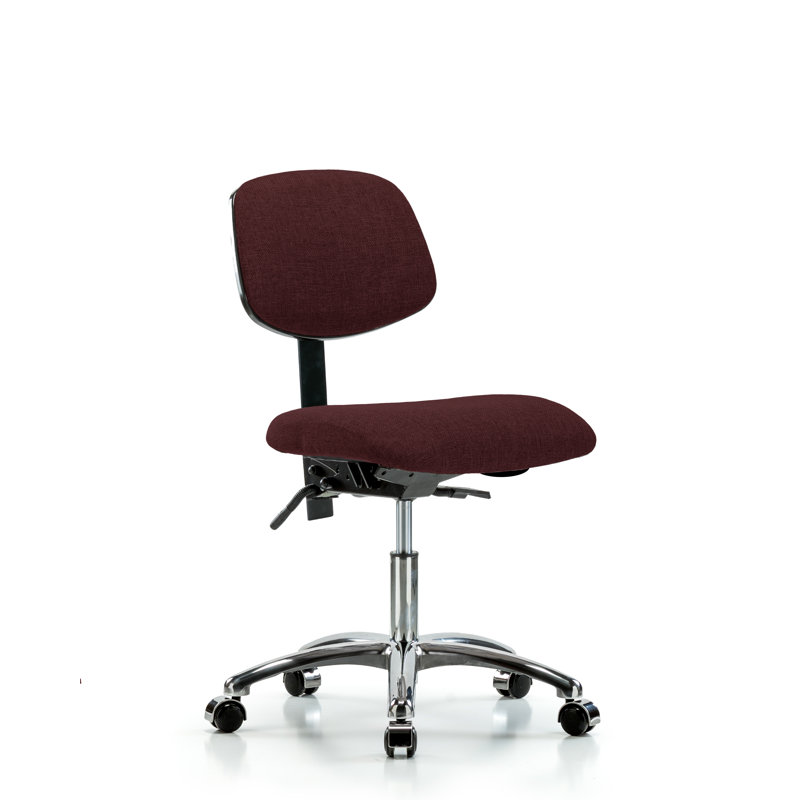 Chaise de travail Amos, Bourgogne, Roulettes, Non inclus