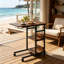 Table d'appoint mobile réglable en hauteur avec rangement à 3 niveaux