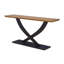 Table de salon en bois, canapé de style contemporain, table d'appoint