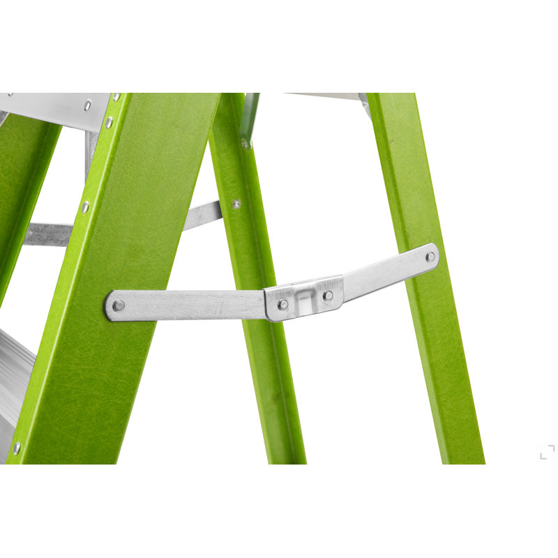 Échelle en fibre de verre, échelle à un côté, pour l'isolation de la structure de l'échelle électrique, vert, 5 marches