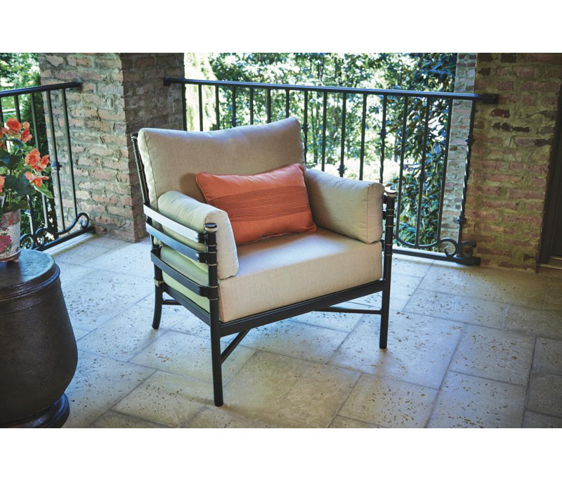 Lancaster Outdoor Lounge Chair, Canvas Henna Sunbrella® Canvas