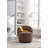 Swivel Accent Armchair Barrel Chair With Powder Coating Metal Ring-1135975688