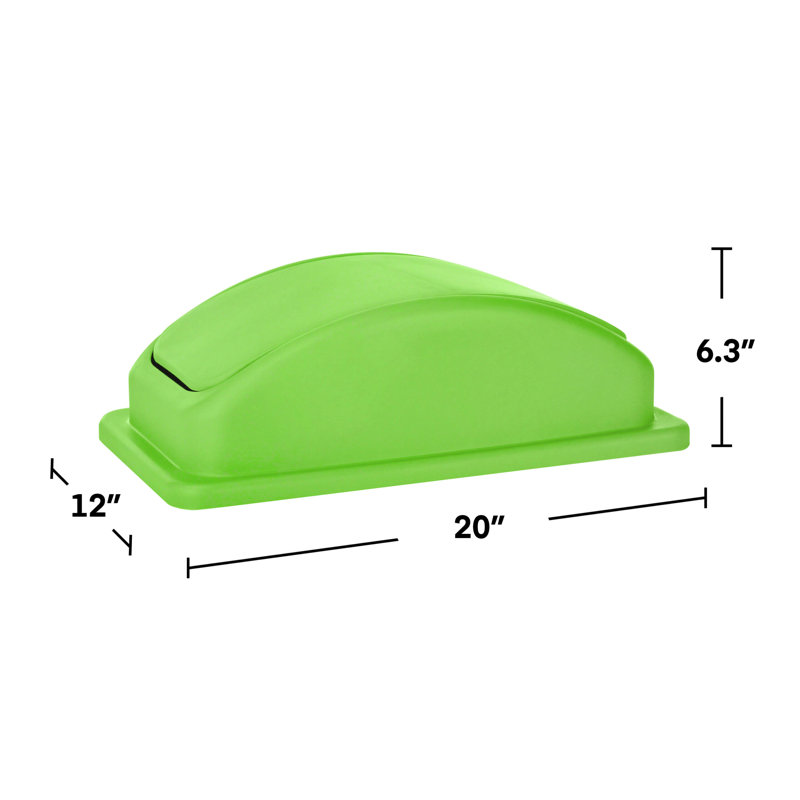 Couvercle pivotant pour poubelle 23 gallons, Vert lime