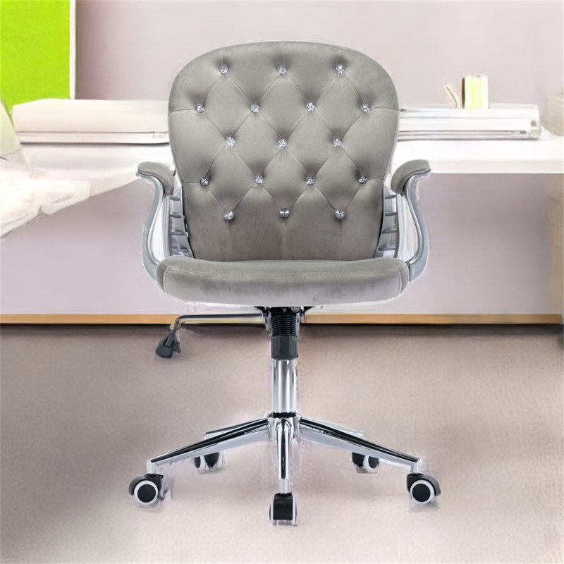 Chaise de travail Jerniyah, Argent, Gris