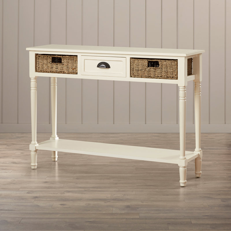 Console en bois massif 44,5 po Painswick, Blanchir