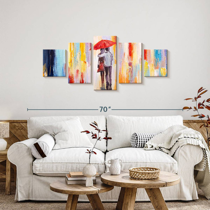 Couple abstrait, H 24 po x l 55 po