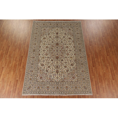 Scarlett-Grace One-of-a-Kind 7'11" X 11'5" 1970s Wool Area Rug in Gray