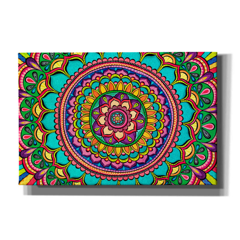 «Happy Dance Mandala» par Hello Angel, estampe numérique sur toile, H 40 po x l 60 po x P 1,5 po