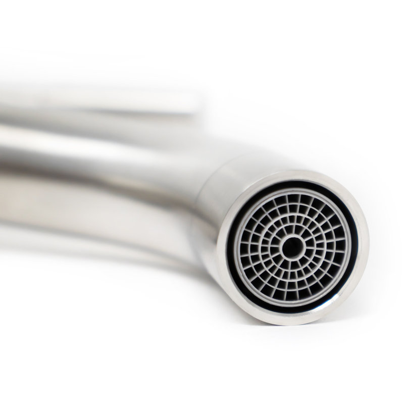 Single-Hole Single-handle Bathroom Faucet with Drain Assembly, Stainless Steel