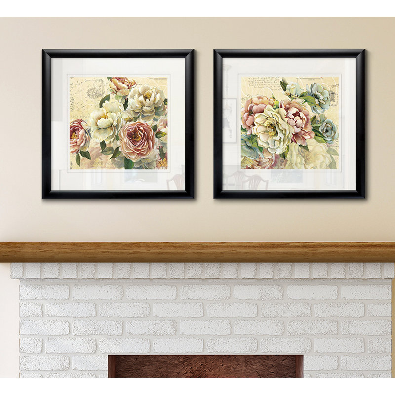Scente lettre I - ensemble de 2 reproductions de cadres photo, Cadre noir