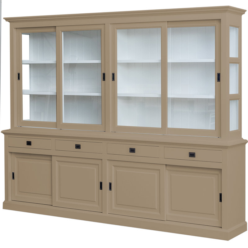 Burkett Display Cabinet, Grey Beige