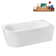59" Streamline Soaking Glossy White Freestanding Tub and Tray With Internal Drain