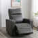 Ryun 33.1'' Wide Contemporary Breathable Leather Power Recliner with Arm Table and Cup holder